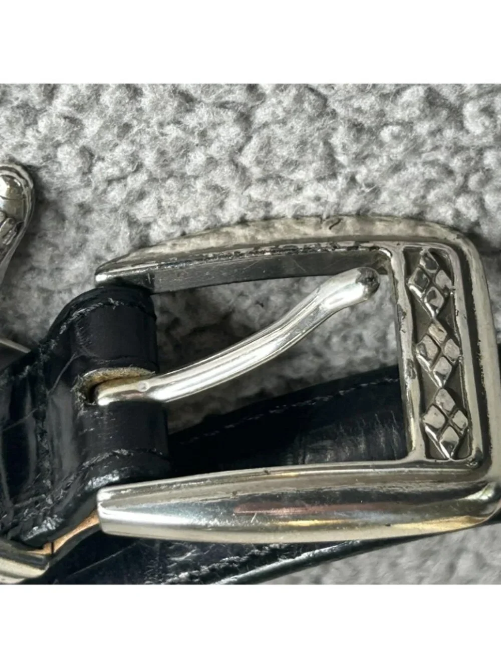 Brighton Belt Womens M/L 32 Black Leather Golf Sports Charm Silver Buckle C3003